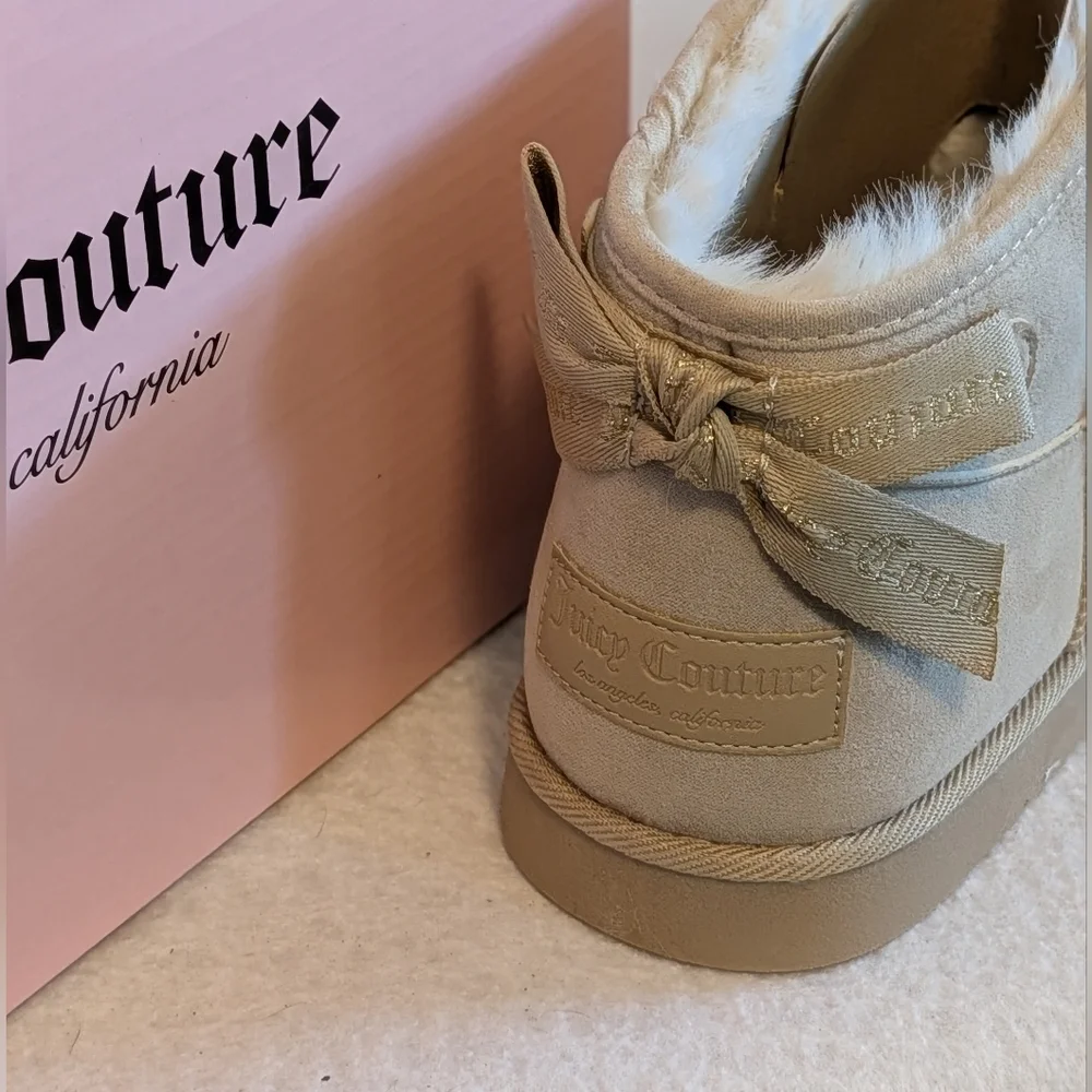 Juicy Couture JC-Kelsey 2 Ankle Boots Light Natural Faux Fur NIB Size 9 Casual - Picture 2 of 5